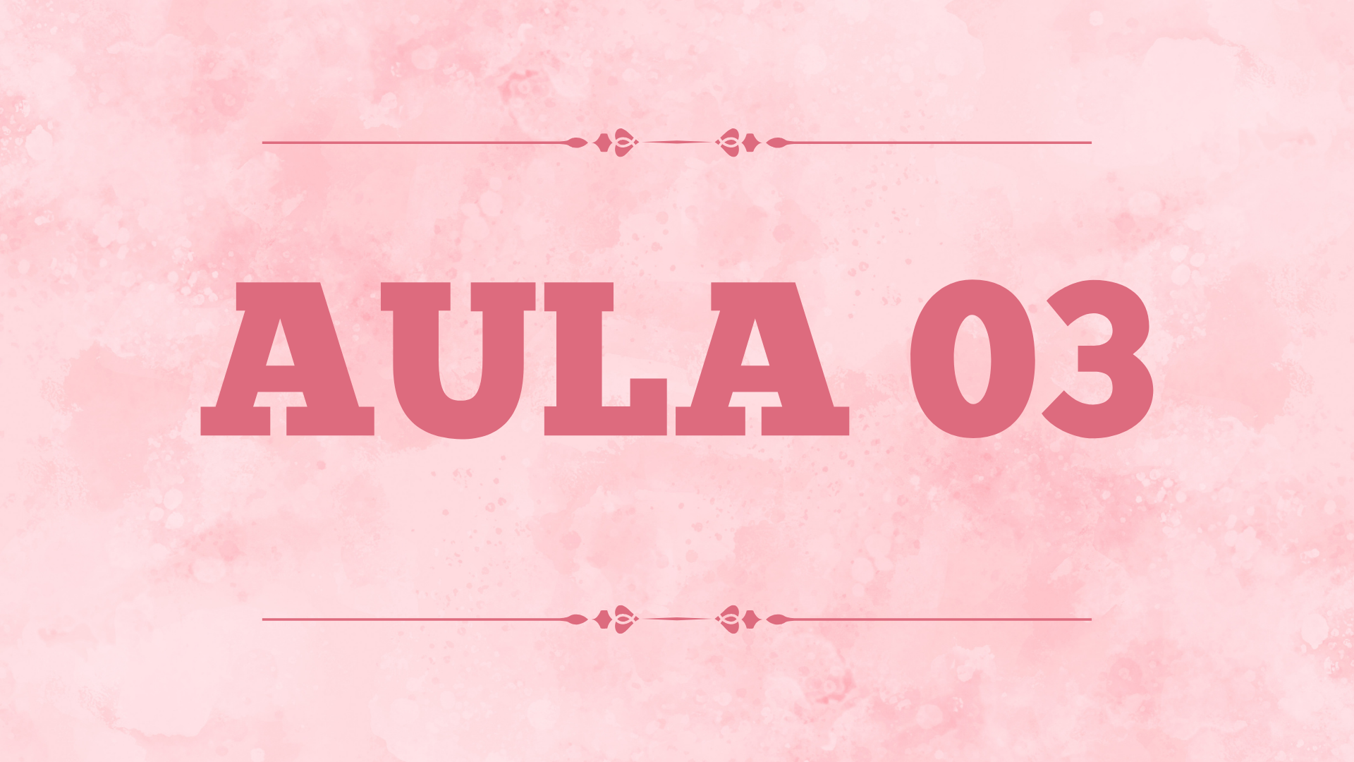 Capa da aula 3