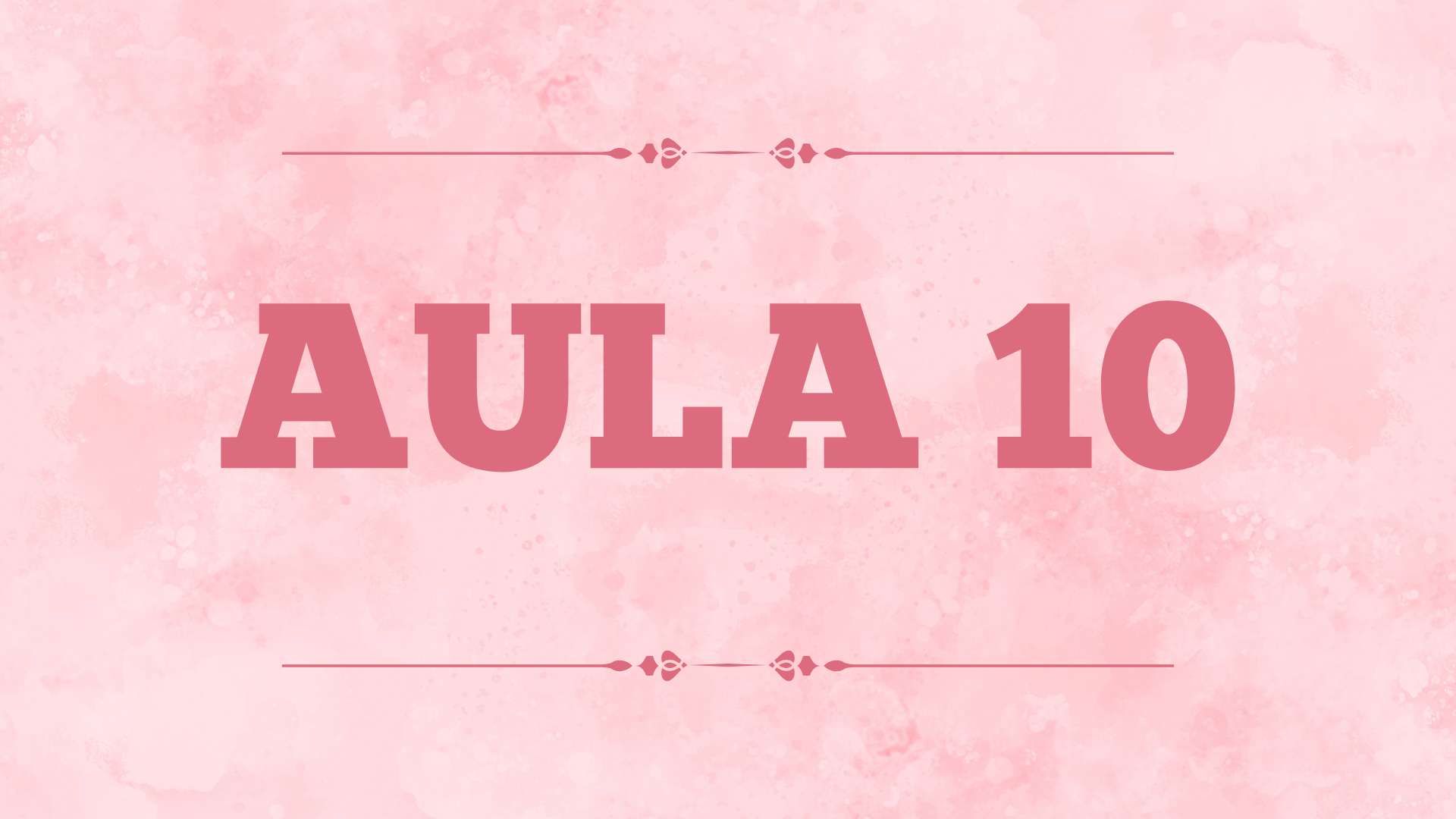 Capa da aula 10