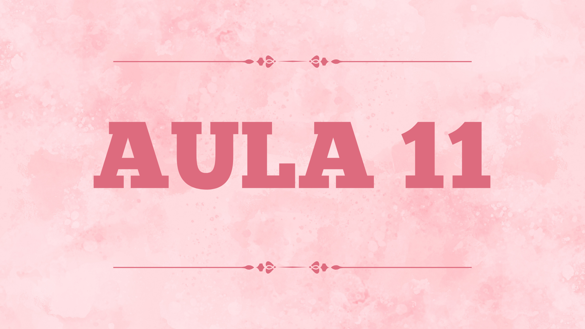 Capa da aula 11