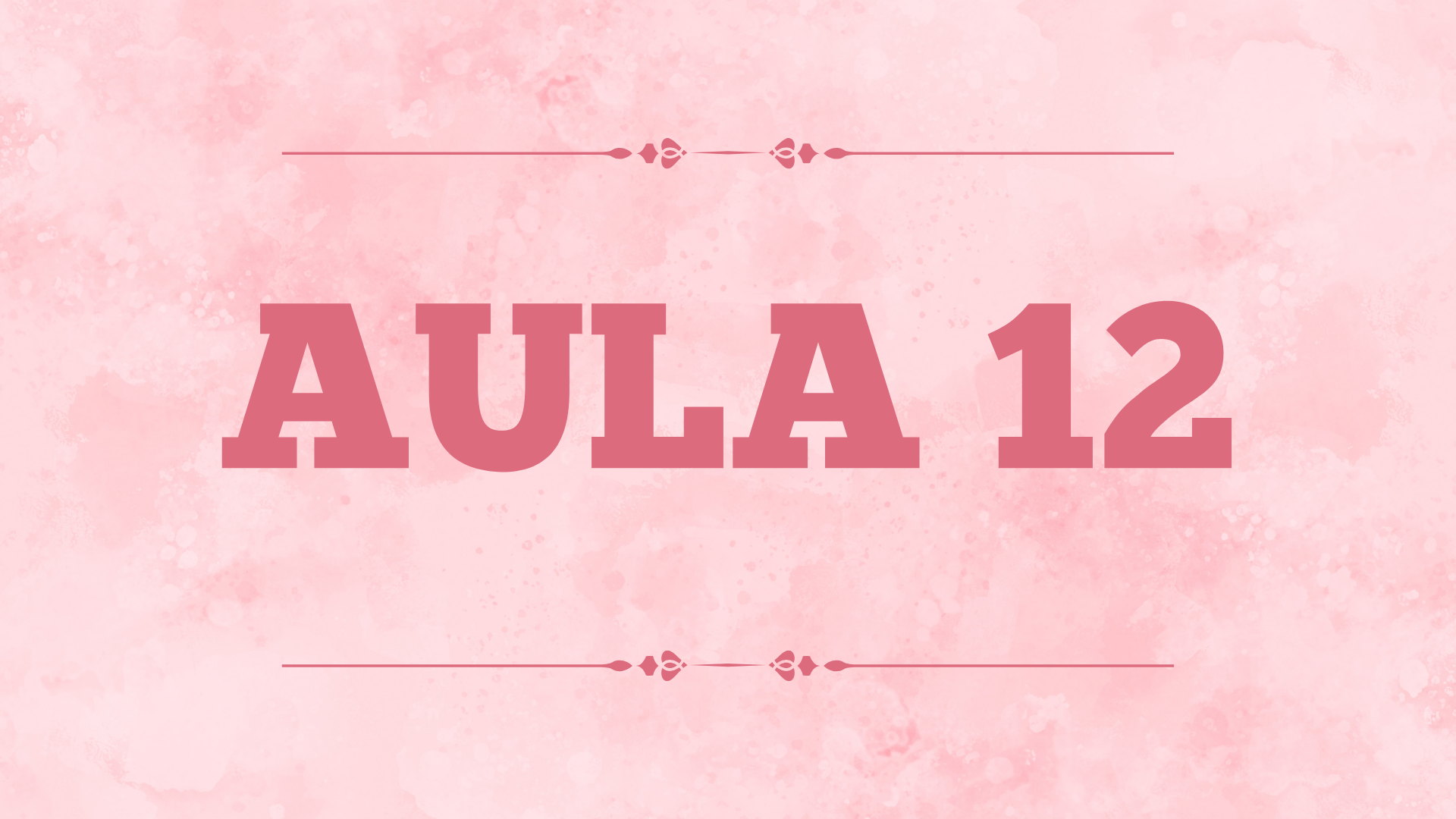 Capa da aula 12