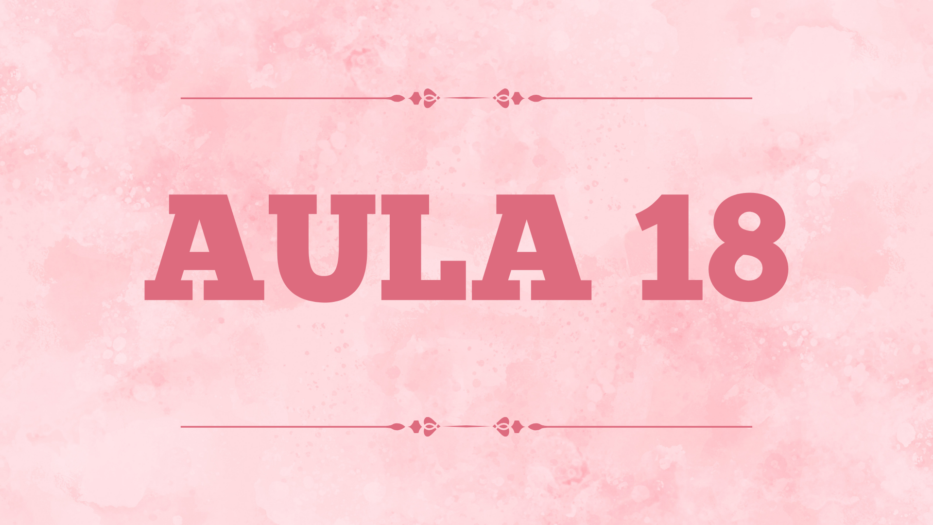 Capa da aula 18