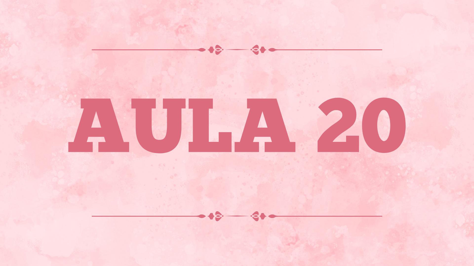 Capa da aula 20