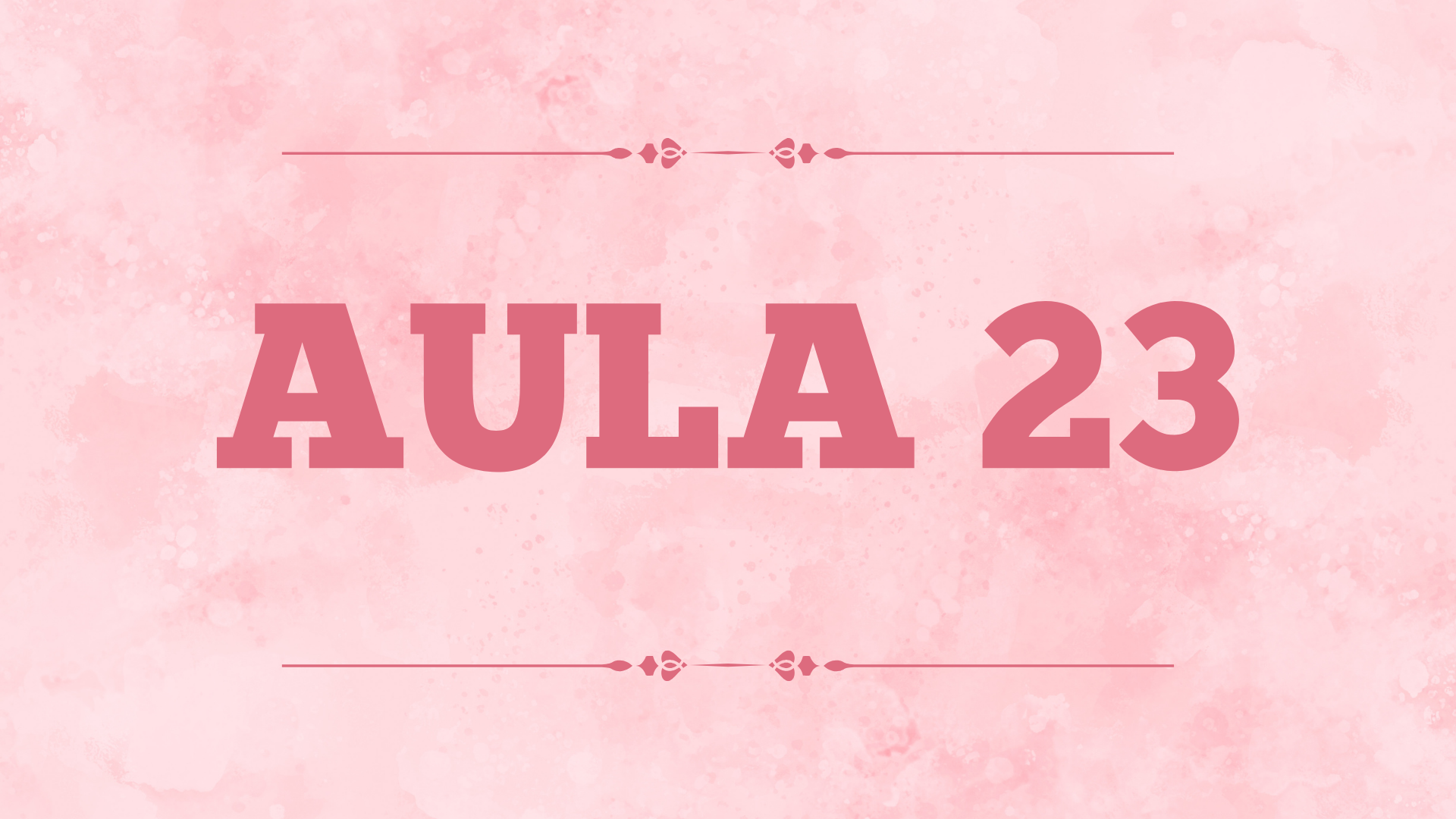 Capa da aula 23