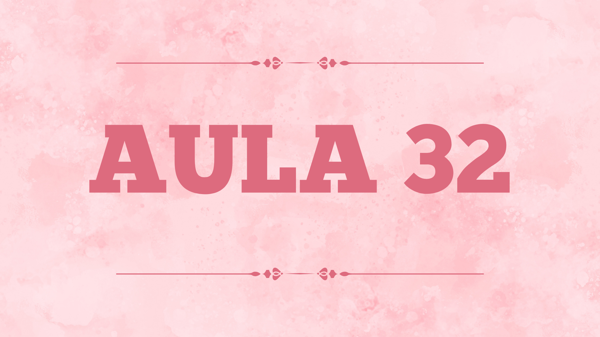 Capa da aula 32