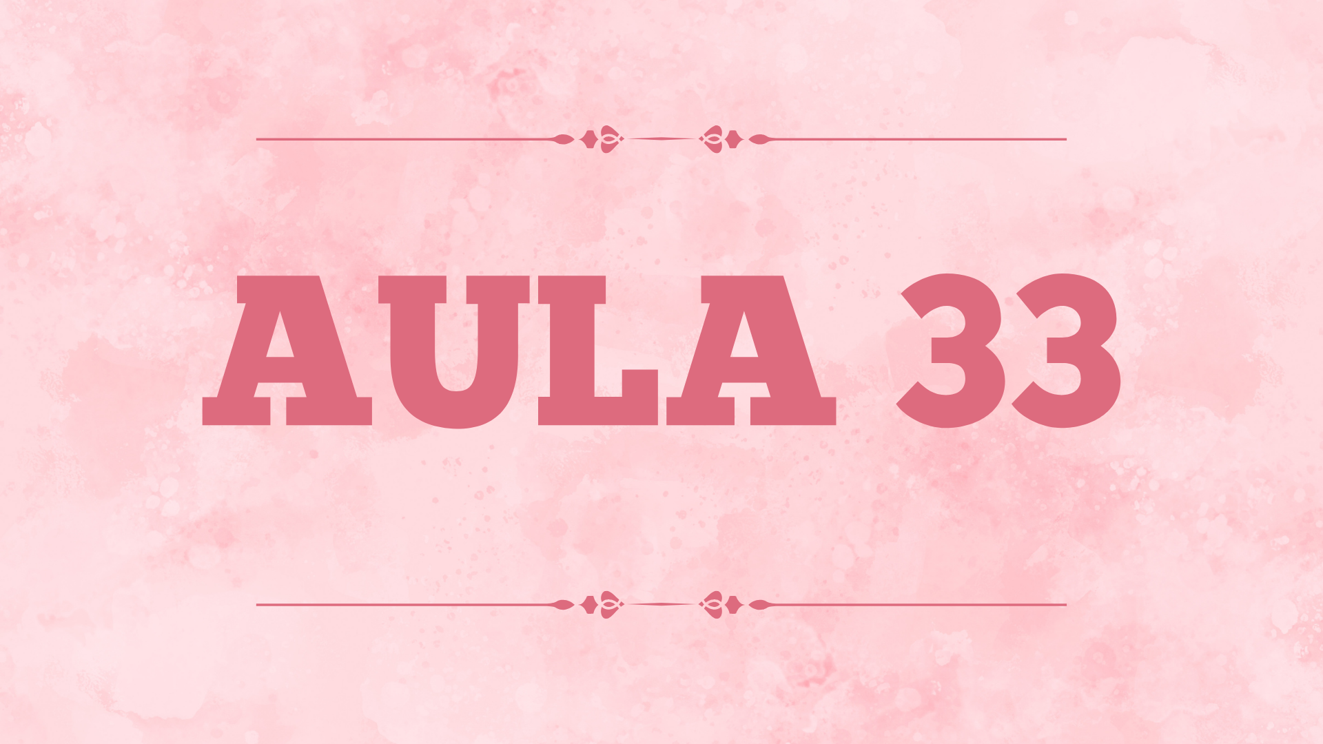 Capa da aula 33
