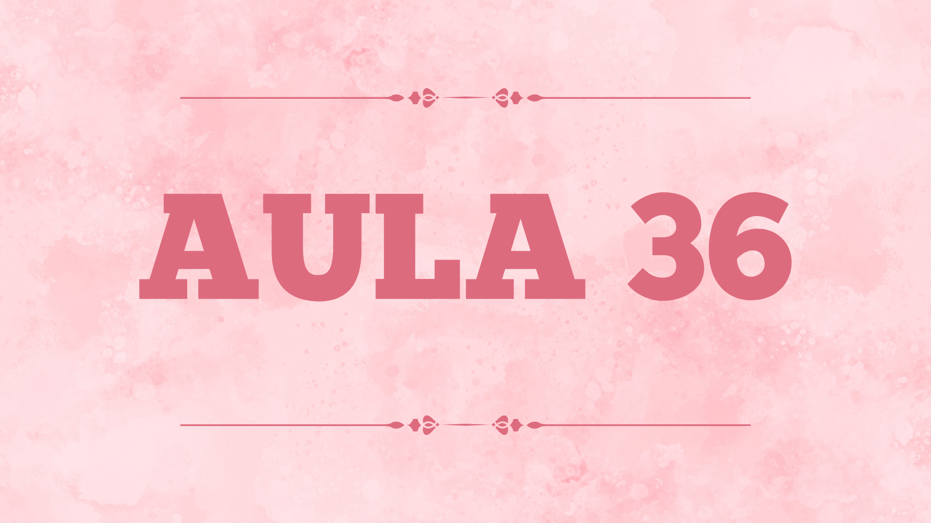 Capa da aula 36